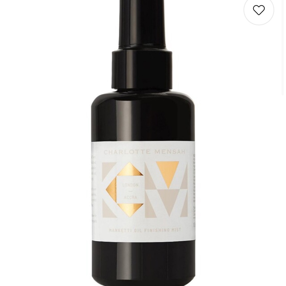 Charlotte Mensah Hair Oil Finishing Mist - Black Bottle with White & Gold Label